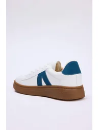 White Color Block Retro Women's Sneaker - 5