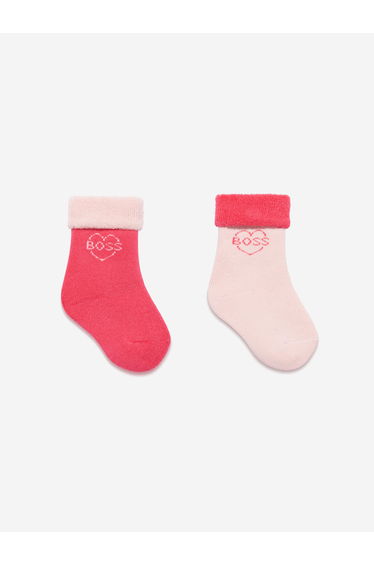 Baby Girls 2 Pack Socks Set in Pink
