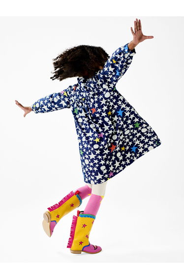 Stella McCartney Girls Stars Shirt Dress in Blue