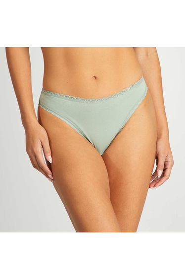 Pack of 2 cotton briefs GREEN