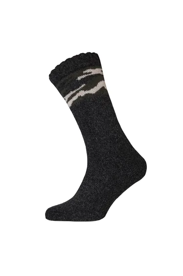 Mens Camo Heavy Gauge Boot Socks - Charcoal