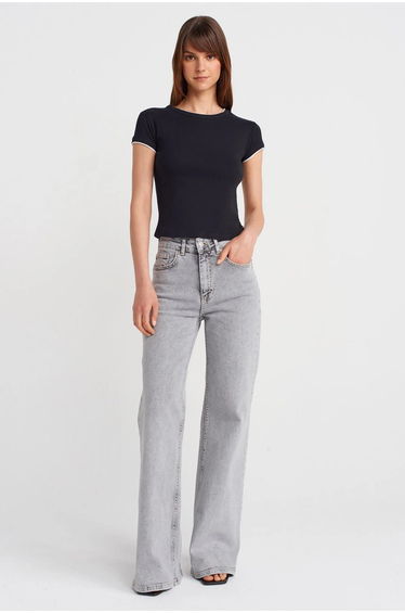 Dilvin Women's Slim Fit Cotton Crop T-Shirt