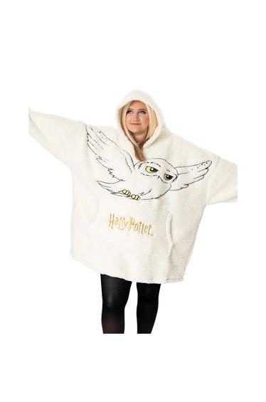 Harry Potter Womens/Ladies Hedwig Blanket Hoodie - Beige