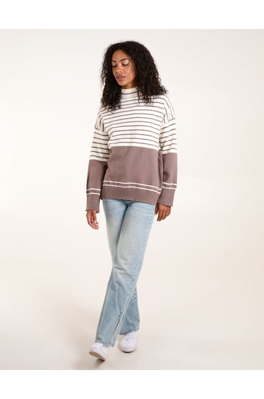 Mixed Stripe Round Neck Jumper