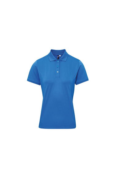 Premier Womens/Ladies Coolchecker Plus Polo Shirt - Sapphire Blue
