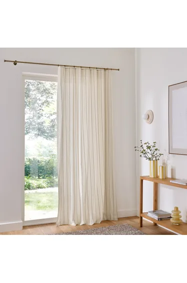 Ombra Striped Cotton Curtain with Rings