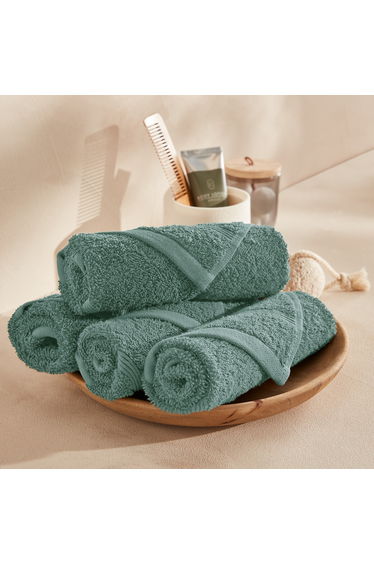 Set of 4 Zavara 100% Cotton Terry Guest Towels