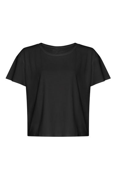 Awdis Womens/Ladies Open Back T-Shirt - Jet Black