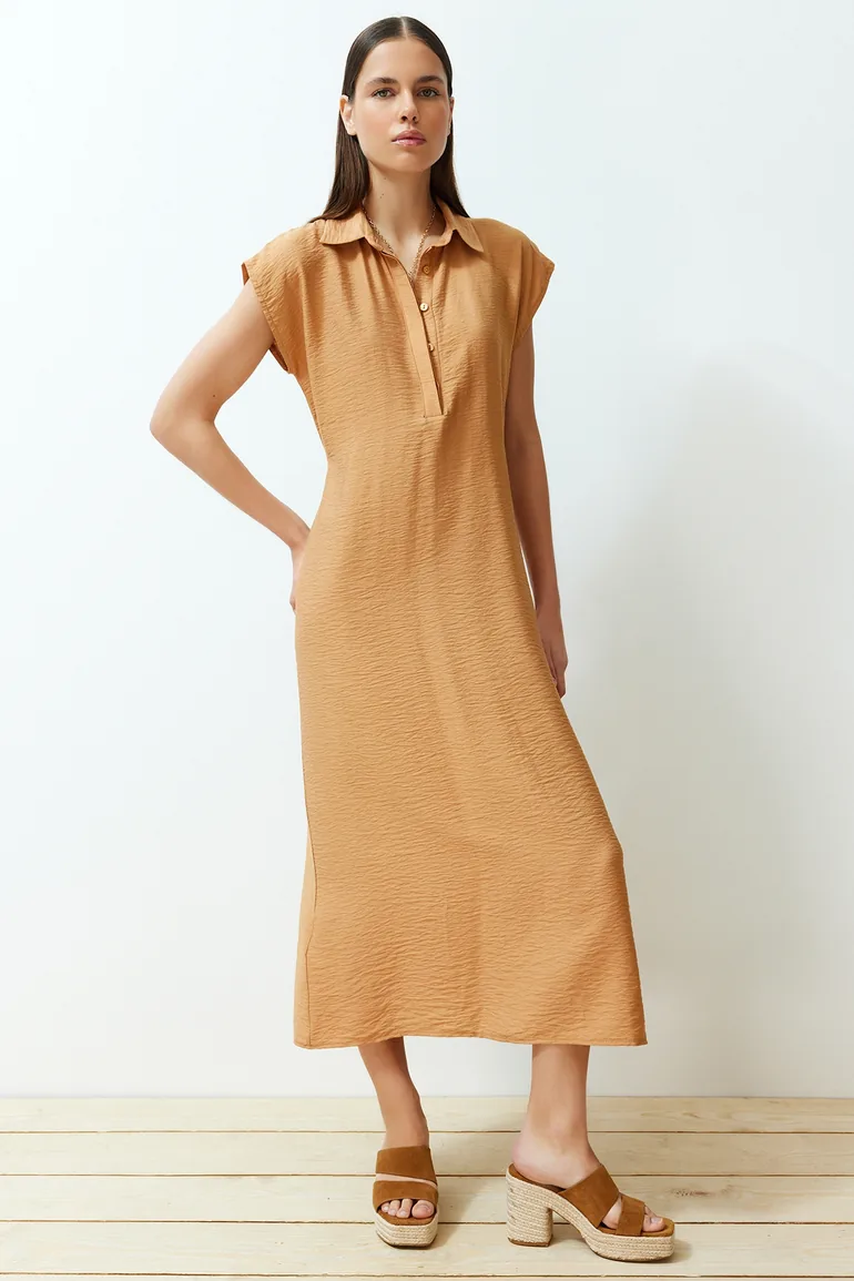 Camel Woven Dress