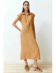Camel Woven Dress
