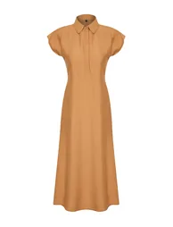 Camel Woven Dress - 2