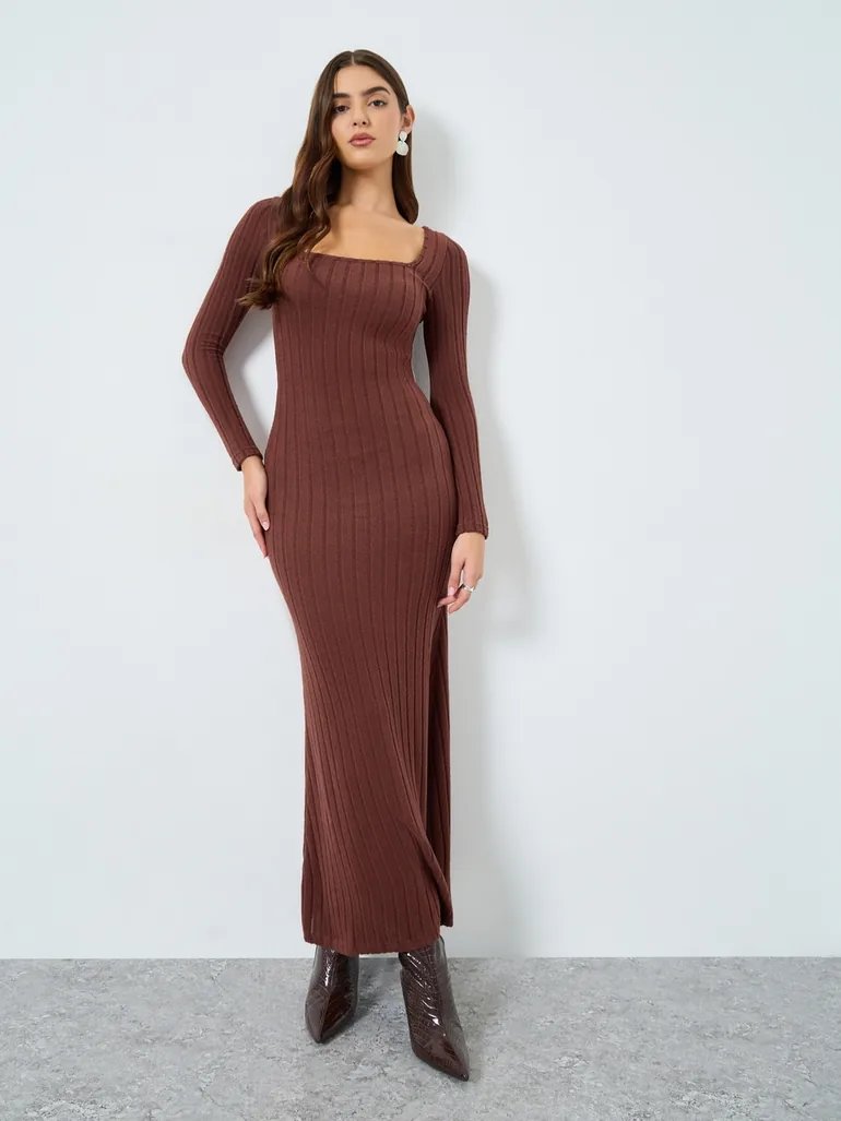 bandage long sleeve bodycon dress long sleeve bandage dress Red / SMALL main image 0