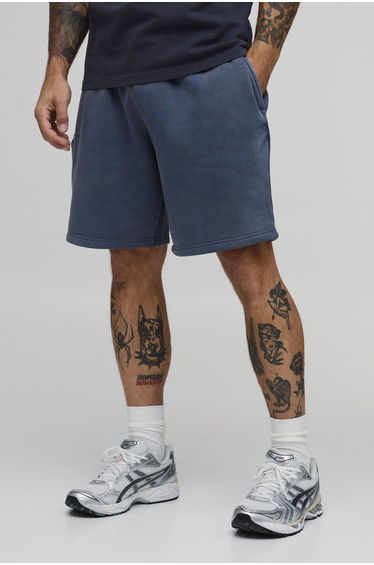 Essential Washed Relaxed Fit Short - washed navy