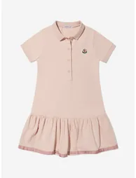 Girls Polo Dress in Pink