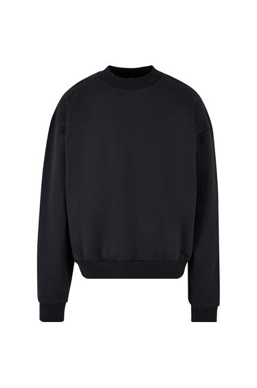 Mens Ultra Heavy Crew Neck Sweatshirt - Black