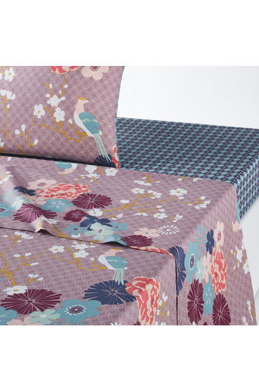 Miss China Floral Cotton Flat Sheet