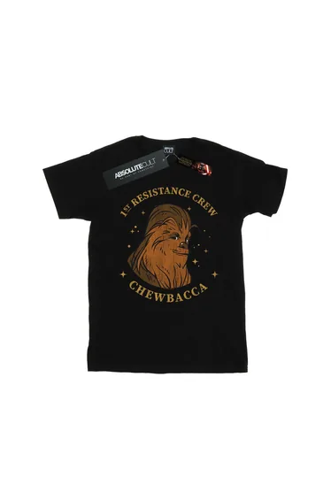 Star Wars: The Rise of Skywalker Boys Star Wars The Rise Of Skywalker Chewbacca First Resistance Crew T-Shirt - Black