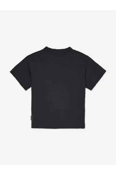 Palm Angels Boys Logo Stamp Regular T-Shirt in Black