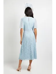 فستان ميدي بتداخل دانتيل منقط - 2