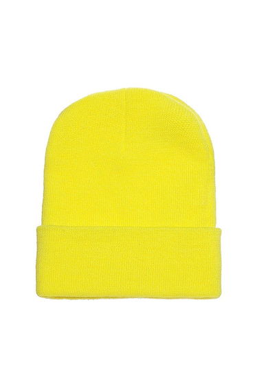 Yupoong Flexfit Unisex Heavyweight Standard Beanie Winter Hat - Powdery Yellow
