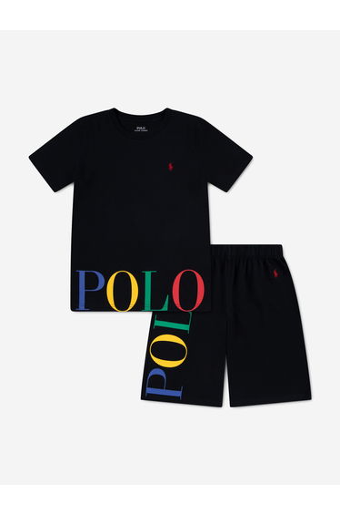 Ralph Lauren Boys Polo Short Pyjama Set in Black
