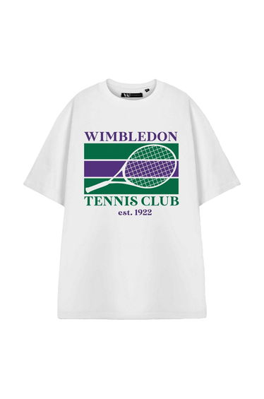 Show Me The Merch Unisex Adult Wimbledon Short-Sleeved T-Shirt - White