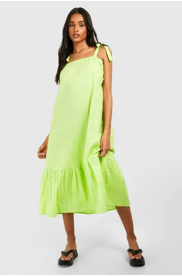 Tall Halter Tiered Midaxi Dress