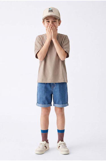 Gray 100% Cotton Plain Knitted T-Shirt Tkdss26Ts00080