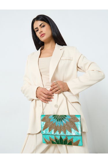 Embellished Beaded Clutch