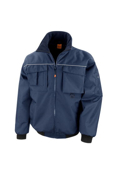 WORK-GUARD by Result Mens Sabre Pilot Jacket - Navy
