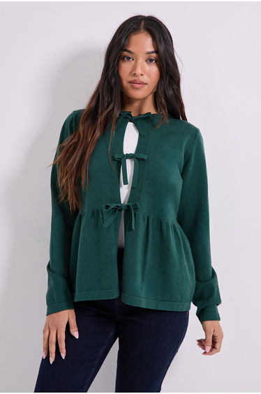 Petite Peplum Cardigan