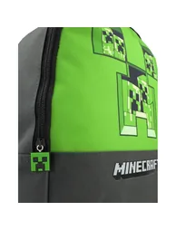 Minecraft Pixel Creeper Backpack - Grey/Green - 3
