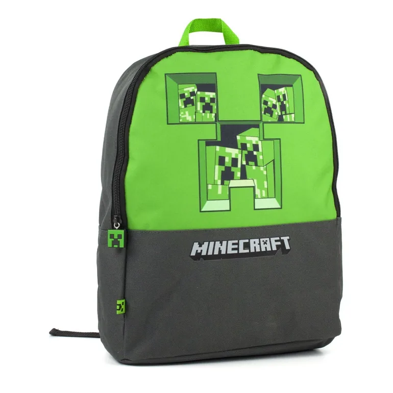 Minecraft Pixel Creeper Backpack - Grey/Green - 2