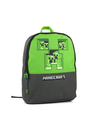 Minecraft Pixel Creeper Backpack - Grey/Green