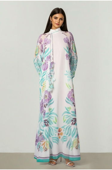 Floral Chiffon Kaftan