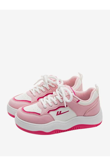 Women Color Block Lace Up Sneakers