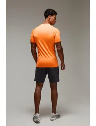 تيشيرت رياضة بأكمام راجلان رجالي رياضي بشعار - 2