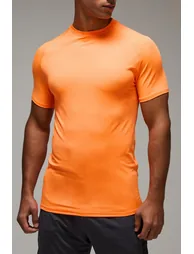 تيشيرت رياضة بأكمام راجلان رجالي رياضي بشعار - 1