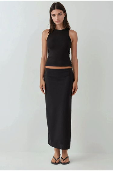 Low Waist Maxi Skirt