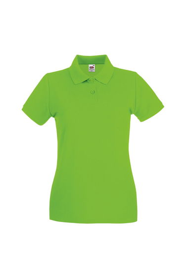 Fruit Of The Loom Ladies Lady-Fit Premium Short Sleeve Polo Shirt - Lime