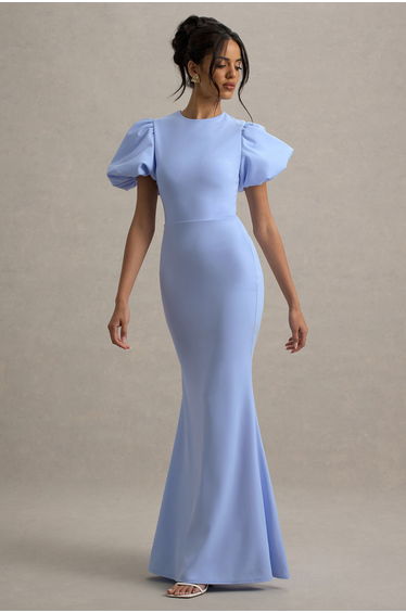 Love Letters | Powder Blue Puff-Sleeve Dress