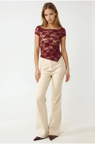 Floral Lace Crop Top Pika Collection