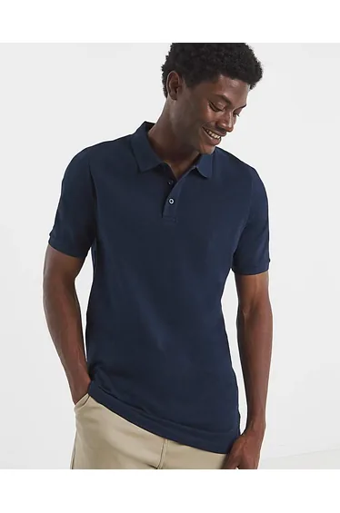 Pure Cotton Pique Polo Extra Long