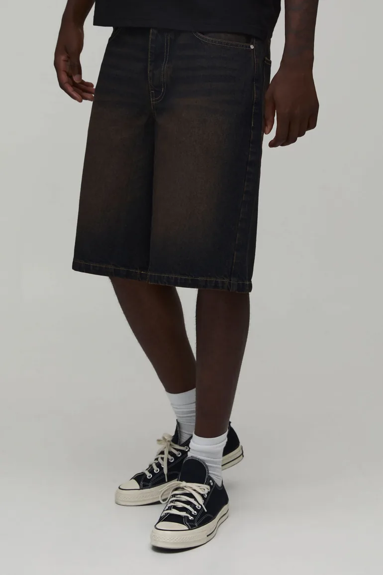 شورت   بوهو مان كحلي بقصة عريضة