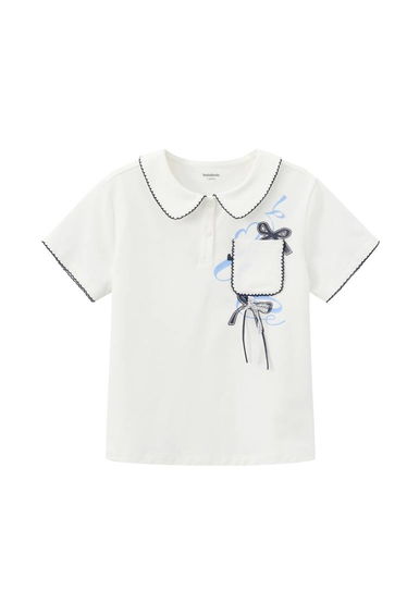 Girls' Polo T-Shirt with Pocket