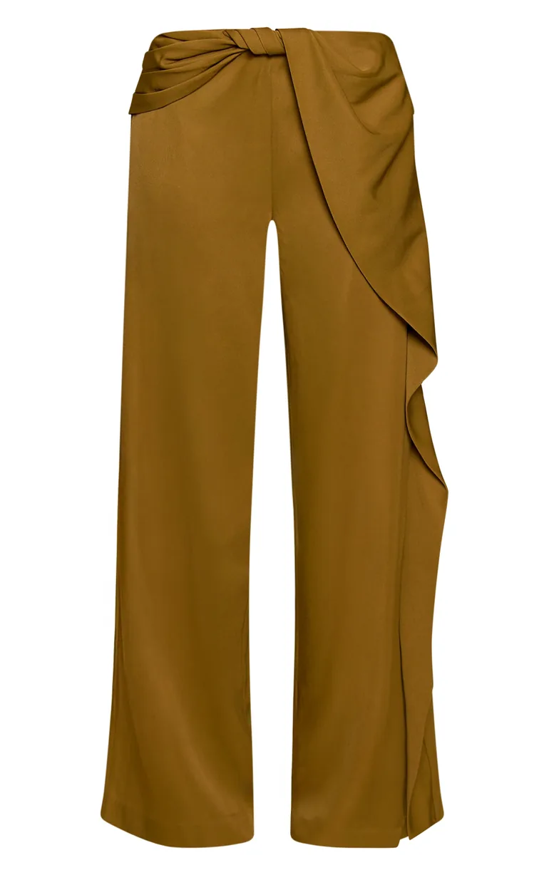 Chartreuse Twist Detail Trousers - 4
