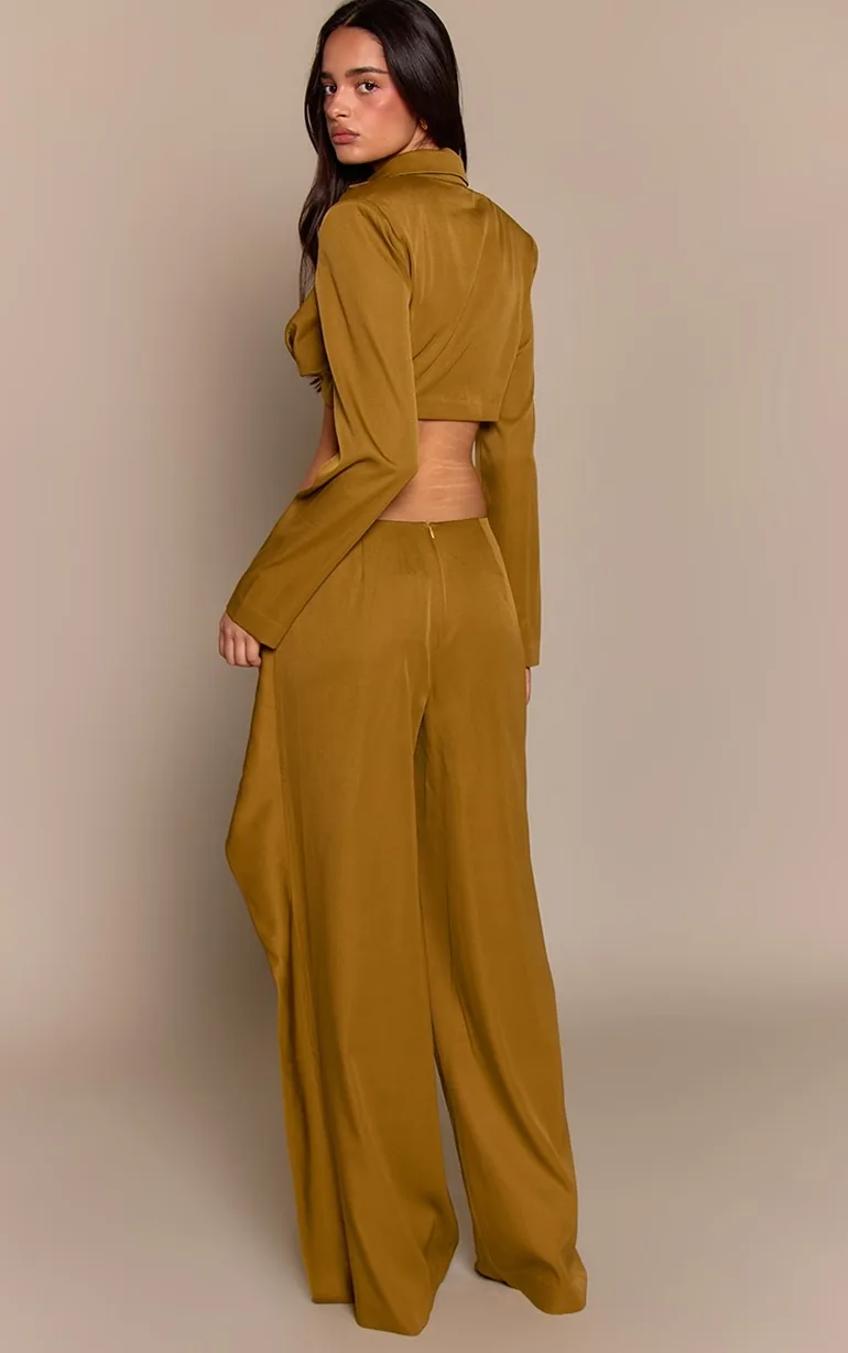 Chartreuse Twist Detail Trousers - 2