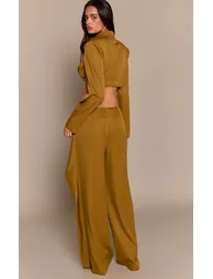 Chartreuse Twist Detail Trousers - 2