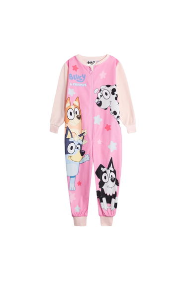 Bluey Girls Bluey & Bingo All-In-One Nightwear - Pink