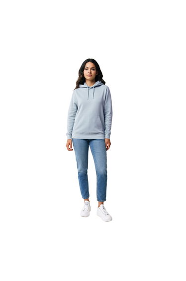 Iqoniq Rila Recycled Cotton Lightweight Hoodie - Sky Blue